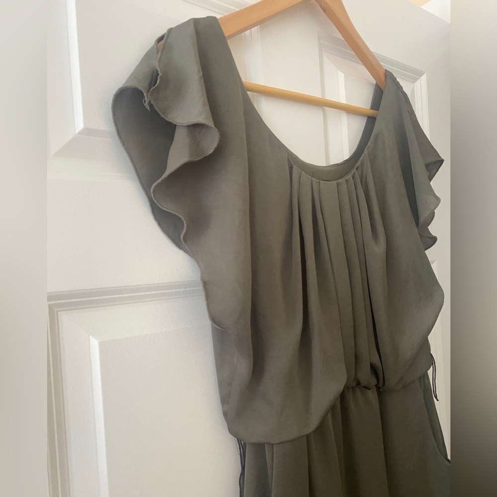 City Triangles Satin Dress with Pockets - Picture 2 of 5